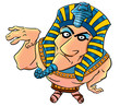Funny cartoon egyptian pharaoh