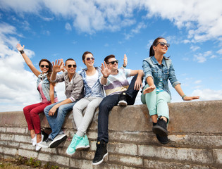 Poster - group of teenagers hanging out