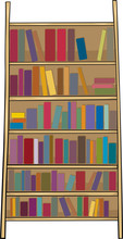 Book Shelf Clip Art Cartoon Illustration