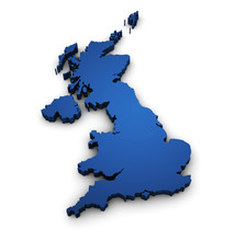 Map Of United Kingdom 3d Shape