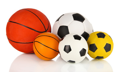 Canvas Print - Sport balls, isolated on white