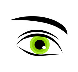 Wall Mural - green eye icon