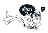 Fototapeta  - Hand-drawn hipster