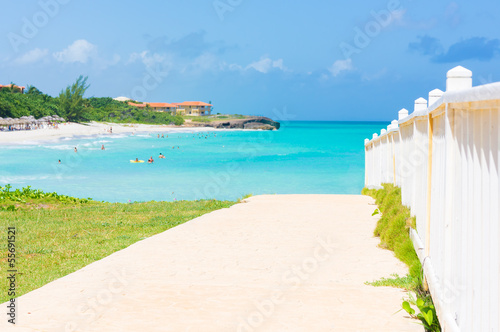 Plakat na papierze fotorealistycznym Piękna plaża Varadero na Kubie