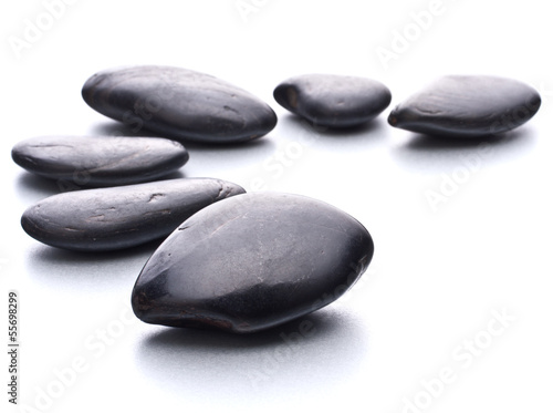 Foto-Lamellenvorhang - Zen pebbles. Stone spa and healthcare concept. (von Natika)