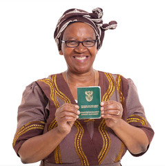 Wall Mural - south african senior woman with ID book