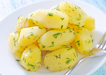 Canvas Print - boiled potato