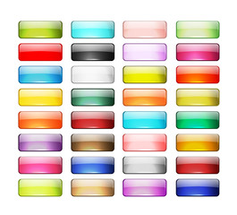 Poster - Set of glossy button icons for your design