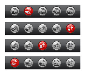 Wall Mural - documents - set 2 of 2 -- button bar series