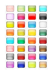 Poster - Set of glossy button icons for your design