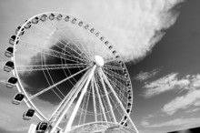 Ferris Wheel In Black And White