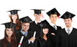 © Africa Studio - Young graduates isolated on white