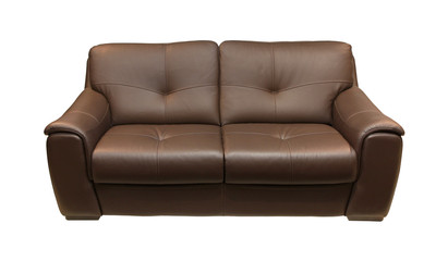 Wall Mural - Leather couch brown