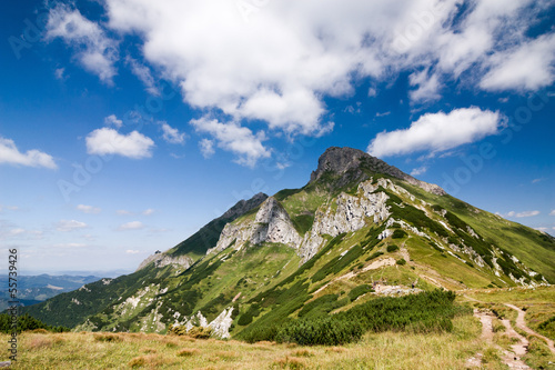 Fotoboard na płycie Letni grzbiet górski - Wysokie Tatry, Słowacja, ue