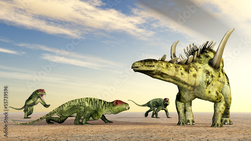 Fotoboard na płycie Doliosauriscus i gigantspinosaurus