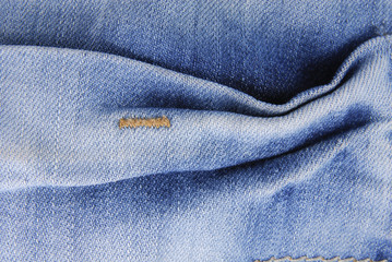 Poster - Blue denim jeans  texture