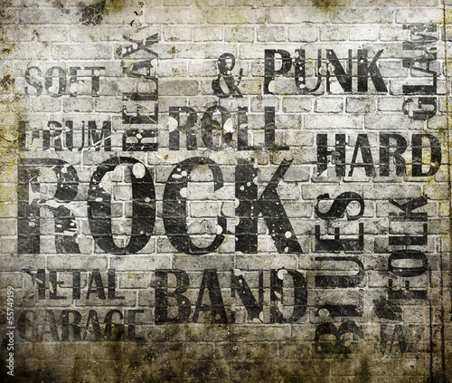 Plakat na papierze fotorealistycznym Plakat muzyki grunge rock
