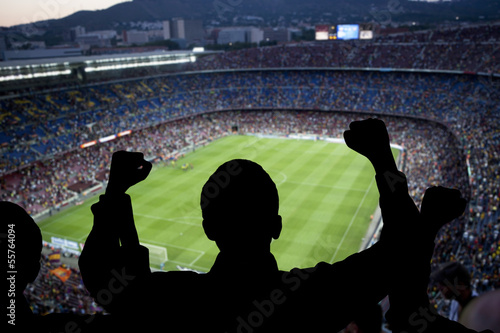 Naklejka - mata magnetyczna na lodówkę Happy soccer fans