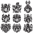 set of heraldic silhouettes No2
