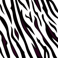 Zebra black and white pattern with stripes