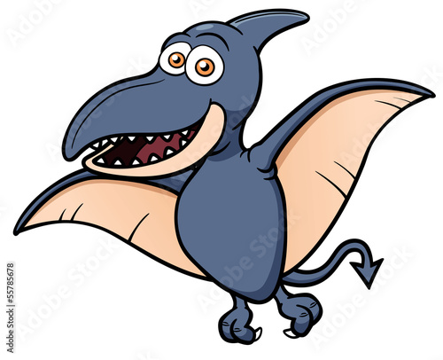 Naklejka dekoracyjna Vector illustration of Cartoon pteranodon