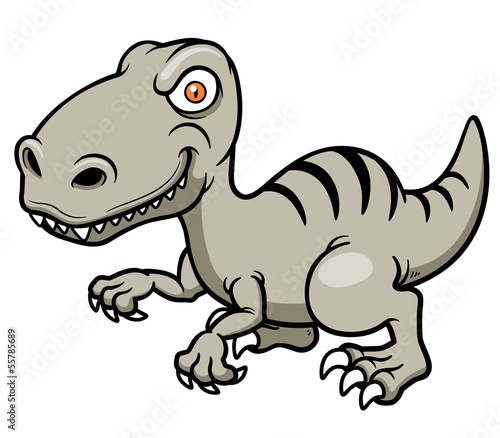 Obraz w ramie Vector illustration of cartoon dinosaur