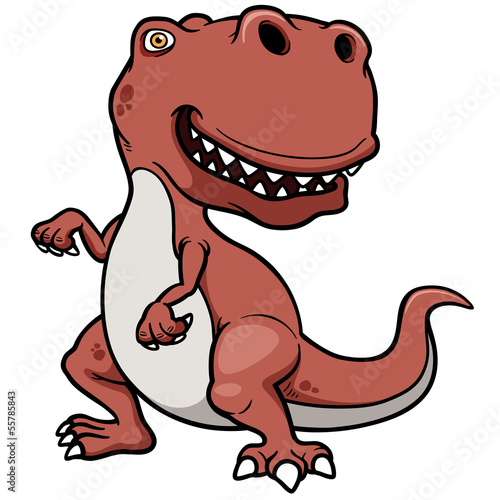 Naklejka na drzwi Vector illustration of cartoon dinosaur