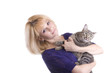 © rubchikova - young girl with a kitten in her arms