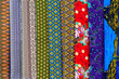 colorful and motifs batik cloth fabric in thai style