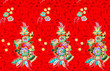 Colorful batik cloth fabric background of thai style