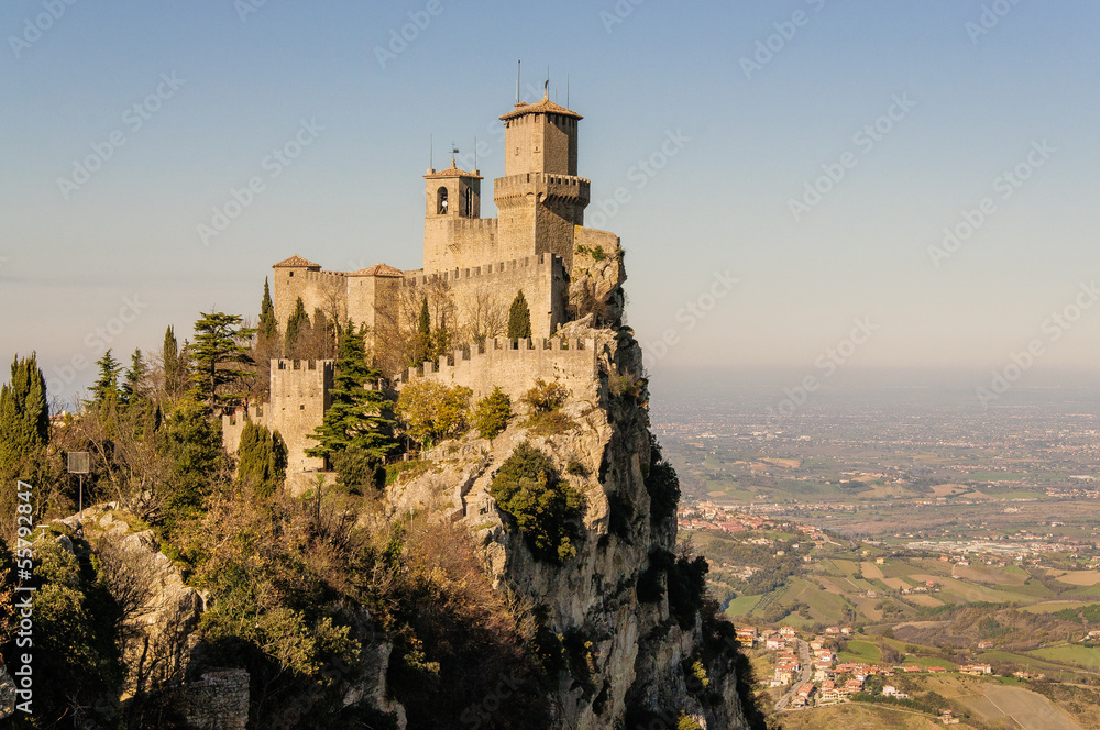 Obraz na płótnie San Marino Guaita Castle w salonie