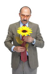 Poster - The businessman and flower