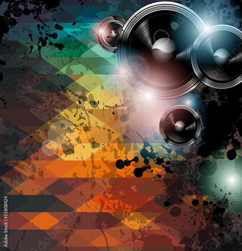 Plakat na papierze fotorealistycznym Szablon ulotki disco club.