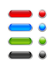 Set of web buttons for website or app