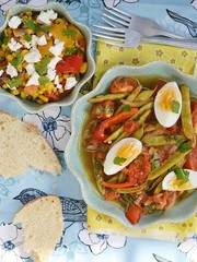 Canvas Print - vegetables salad with eggs