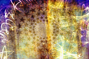 Fototapete - Grunge colorful background