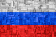 Russian Flag on a wooden Background