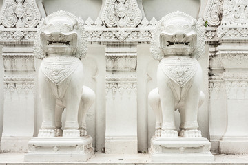 White Lions Sculpture