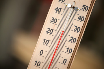 closeup photo of household alcohol thermometer