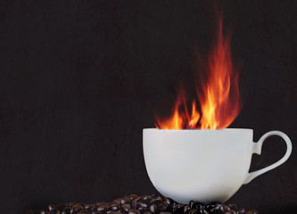 Fire hot coffee