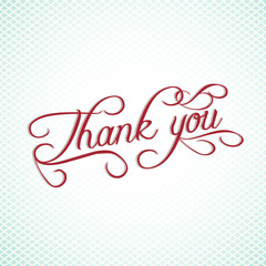 Wall Mural - thank you hand lettering