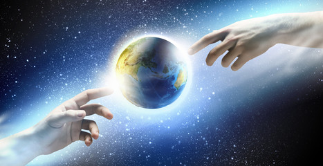Wall Mural - Global interaction