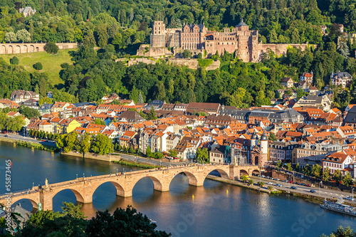 Obraz w ramie View on Heidelberg