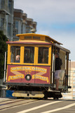 Fototapeta Londyn - Vintage trolleys in San Francisco, Market Street Railway Co.