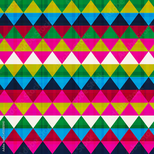 Obraz na płótnie canvas trzyczęściowy "tryptyk" Bez szwu kolorowy wzór geometryczny