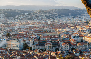 Sticker - View of Nice city with Lycee Massena - French Riviera