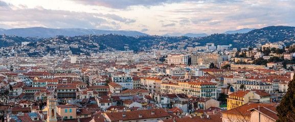 Sticker - Panorama of Nice town - French Riviera