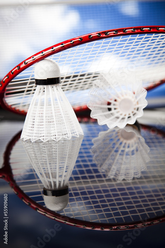 Fototapety Badminton  wolant-na-rakiecie-do-badmintona