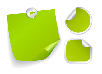 Poster - Green stickers set