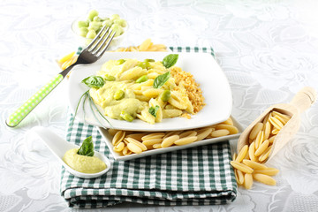 Wall Mural - Pasta with bean cream and crumb